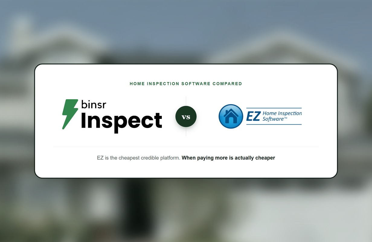 Binsr vs EZ Home Inspection Software 2026 Compared