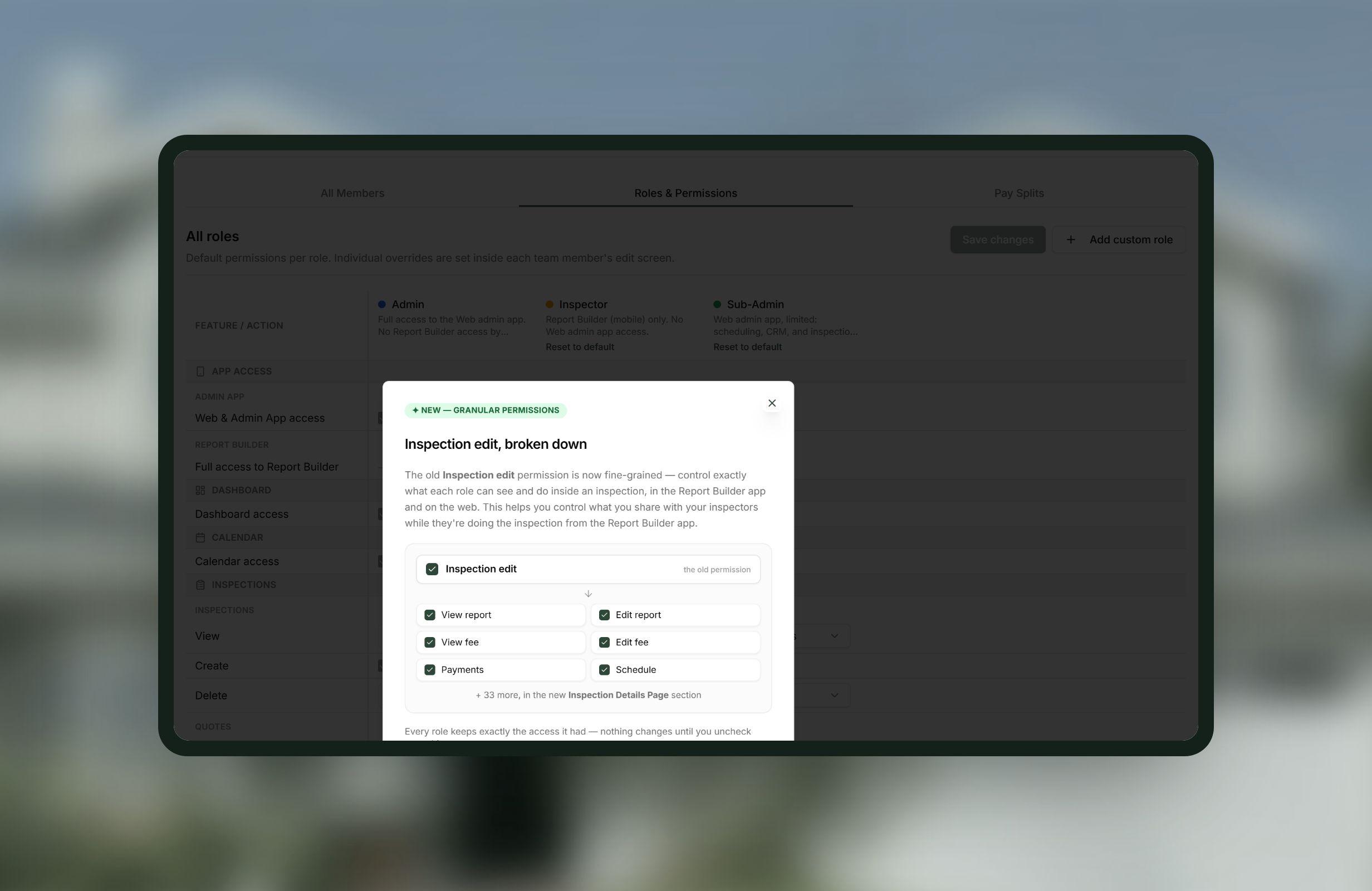 Roles & Permissions in Binsr Inspect